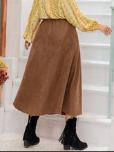 Load image into Gallery viewer, Plus Size Embroidered Pocketed High Waist Skirt
