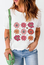 Load image into Gallery viewer, White Flower Graphic T Shirt
