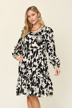 Load image into Gallery viewer, Double Take Full Size Printed Ruffle Hem Dress with Pocket
