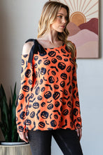 Load image into Gallery viewer, Heimish Pumpkin Print One Shoulder T-Shirt

