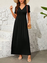 Load image into Gallery viewer, Surplice Short Sleeve Maxi Dress
