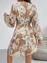 Load image into Gallery viewer, Devine Smocked Printed Long Sleeve Dress
