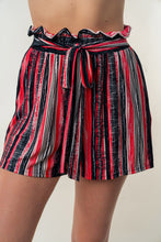 Load image into Gallery viewer, White Birch High Waisted Striped Shorts
