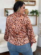 Load image into Gallery viewer, Double Take Full Size Printed Ruffle Trim Balloon Sleeve Shirt
