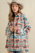 Load image into Gallery viewer, Frayed Aztec Western Shacket
