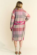 Load image into Gallery viewer, Davi &amp; Dani Tied Color Block Collared Neck Coat
