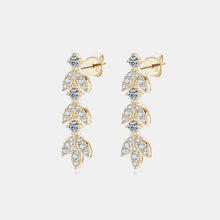 Load image into Gallery viewer, 925 Sterling Silver Moissanite Leaf Earrings
