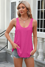 Load image into Gallery viewer, Eyelet Scoop Neck Wide Strap Tank
