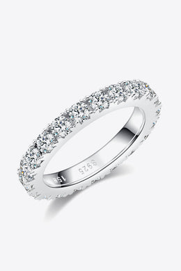 2.3 Carat Moissanite 925 Sterling Silver Eternity Ring Ti Amo I love you