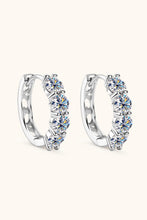 Load image into Gallery viewer, 2.4 Carat Moissanite Huggie Earrings Ti Amo I love you
