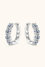 Load image into Gallery viewer, 2.4 Carat Moissanite Huggie Earrings Ti Amo I love you
