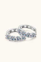 Load image into Gallery viewer, 2.4 Carat Moissanite Huggie Earrings Ti Amo I love you
