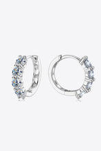 Load image into Gallery viewer, 2.4 Carat Moissanite Huggie Earrings Ti Amo I love you
