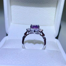 Load image into Gallery viewer, 2 Carat Moissanite 925 Sterling Silver Ring Ti Amo I love you
