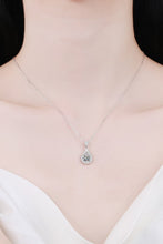 Load image into Gallery viewer, 2 Carat Moissanite Teardrop Pendant 925 Sterling Silver Necklace Ti Amo I love you
