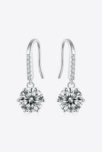 Load image into Gallery viewer, 2 Carat ctw -6-Prong Moissanite Drop Earrings Ti Amo I love you
