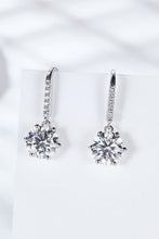 Load image into Gallery viewer, 2 Carat ctw -6-Prong Moissanite Drop Earrings Ti Amo I love you
