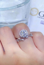 Load image into Gallery viewer, 2 Colors - 1 Carat Moissanite Platinum-Plated Ring Ti Amo I love you
