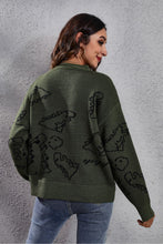 Load image into Gallery viewer, 2 Colors - Dinosaur Pattern Round Neck Sweater Ti Amo I love you
