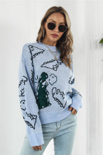 Load image into Gallery viewer, 2 Colors - Dinosaur Pattern Round Neck Sweater Ti Amo I love you
