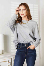 Load image into Gallery viewer, 2 Colors - Double Take Seam Detail Round Neck Long Sleeve Top Ti Amo I love you
