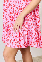 Load image into Gallery viewer, 2 Colors - Double Take Short Flounce Sleeve Tiered Dress Ti Amo I love you
