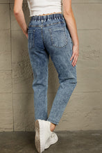 Load image into Gallery viewer, 2 Colors - Drawstring Denim Joggers Ti Amo I love you
