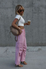 Load image into Gallery viewer, 2 Colors - Drawstring Straight Pants with Pockets Ti Amo I love you
