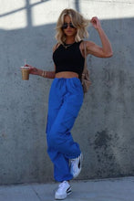 Load image into Gallery viewer, 2 Colors - Drawstring Straight Pants with Pockets Ti Amo I love you
