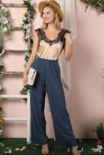 Load image into Gallery viewer, 2 Colors - Eyelash Lace Silky Camisole Blouse Ti Amo I love you
