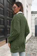 Load image into Gallery viewer, 2 Colors - Open Front Longline Cardigan with Pockets Ti Amo I love you
