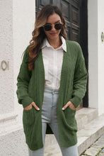 Load image into Gallery viewer, 2 Colors - Open Front Longline Cardigan with Pockets Ti Amo I love you
