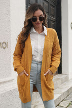 Load image into Gallery viewer, 2 Colors - Open Front Longline Cardigan with Pockets Ti Amo I love you
