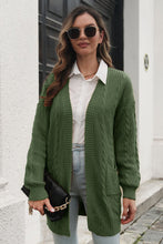 Load image into Gallery viewer, 2 Colors - Open Front Longline Cardigan with Pockets Ti Amo I love you
