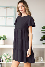 Load image into Gallery viewer, Heimish Swiss Dot Short Sleeve Tiered Dress
