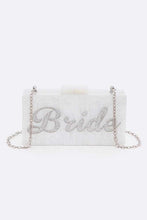 Load image into Gallery viewer, Glitter BRIDE Acrylic Box Clutch
