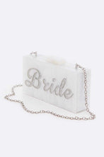 Load image into Gallery viewer, Glitter BRIDE Acrylic Box Clutch
