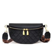 Load image into Gallery viewer, Myra Quilted Leather Crescent Sling Bag
