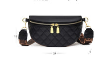 Load image into Gallery viewer, Myra Quilted Leather Crescent Sling Bag
