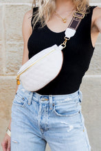 Load image into Gallery viewer, Myra Quilted Leather Crescent Sling Bag

