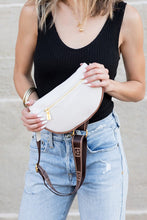Load image into Gallery viewer, Myra Quilted Leather Crescent Sling Bag
