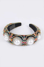 Load image into Gallery viewer, Pearl Accent Iconic Full Stone Headband
