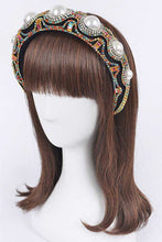 Load image into Gallery viewer, Pearl Accent Iconic Full Stone Headband
