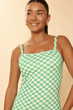 Load image into Gallery viewer, Checkered Rib Knit Tank Top Dress
