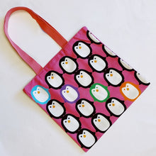 Load image into Gallery viewer, Let&#39;s Hold Hands Penguin Canvas Tote
