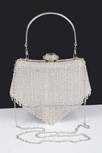 Load image into Gallery viewer, Fringe Rhinestone Box Clutch Bag
