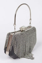 Load image into Gallery viewer, Fringe Rhinestone Box Clutch Bag
