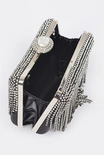 Load image into Gallery viewer, Fringe Rhinestone Box Clutch Bag
