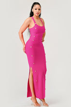 Load image into Gallery viewer, Bandage Brass Button Detail Maxi Dress
