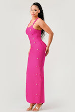 Load image into Gallery viewer, Bandage Brass Button Detail Maxi Dress
